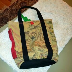 Lucky brand bucket tote, canvas